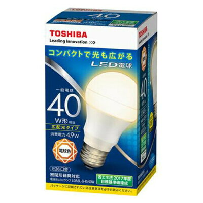 【楽天市場】東芝ライテック 東芝 LED電球 LDA5L-G-K／40W 電球色(1コ入) | 価格比較 - 商品価格ナビ